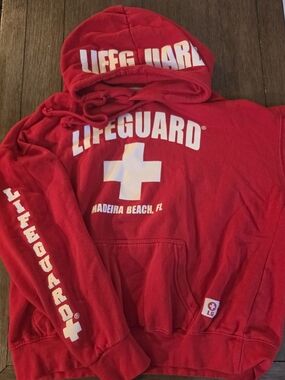 Men's‎ Red Lifeguard Hoodie